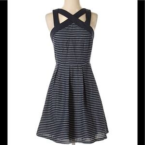 🎉HP🎉 🦋 She + Sky Stripes Navy Blue Dress